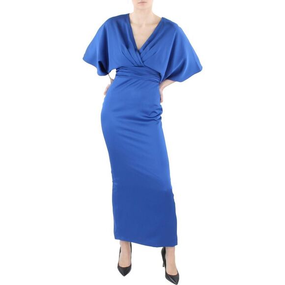 Theia Kimono Sleeve Dress Theia Kimono-Sleeve Satin Cocktail Dress Neiman  Marcus